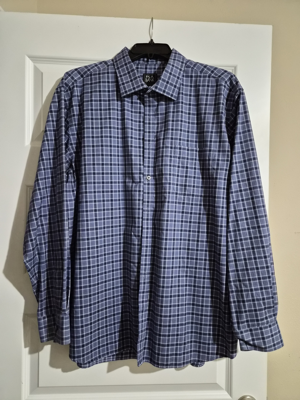 Jos. A. Bank Blue and White Check Dress Shirt